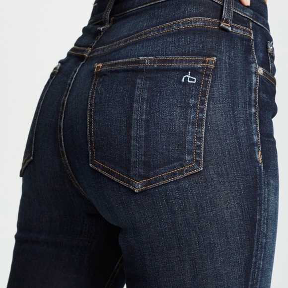 Rag & Bone Riverdale High Rise Ankle Skinny Dark Wash Blue Jeans Women’s Size 28 - Picture 2 of 15